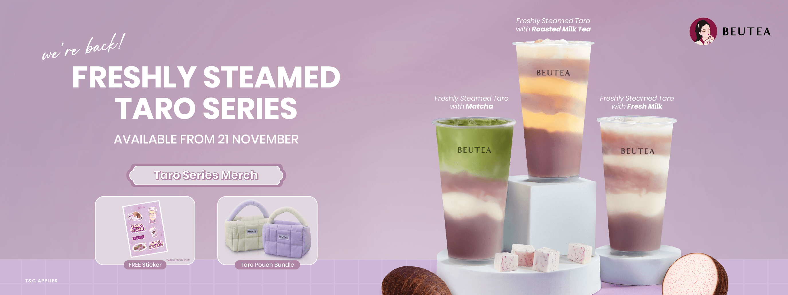 Beutea Freshly Steamed Taro Series